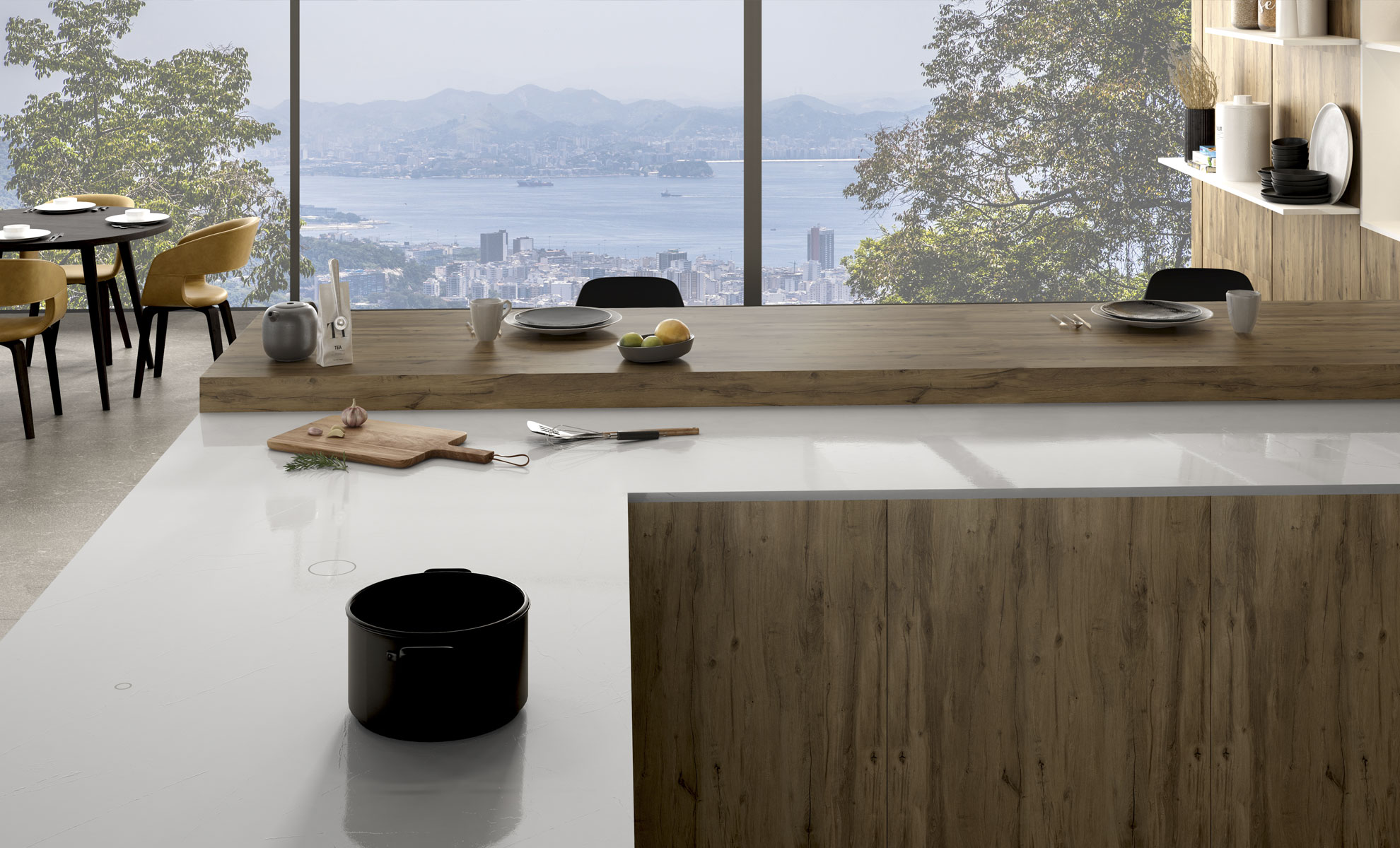 Surface de cuisson ᑕ ᑐ Le comptoir à induction invisible