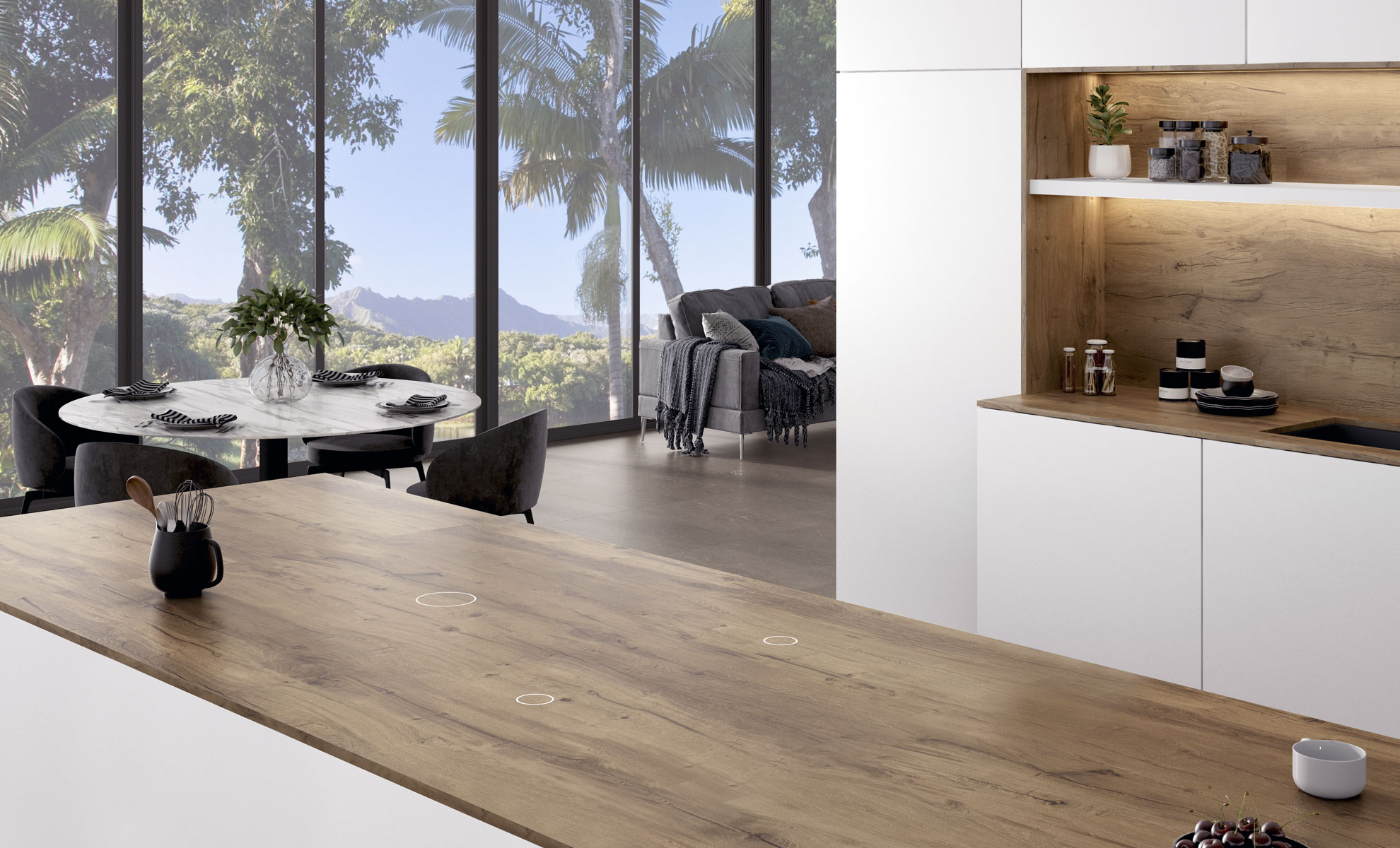 Plan De Travail Avec Plaque De Cuisson Invisible ᑕ ᑐ Surface de cuisson | La table de cuisson à induction invisible