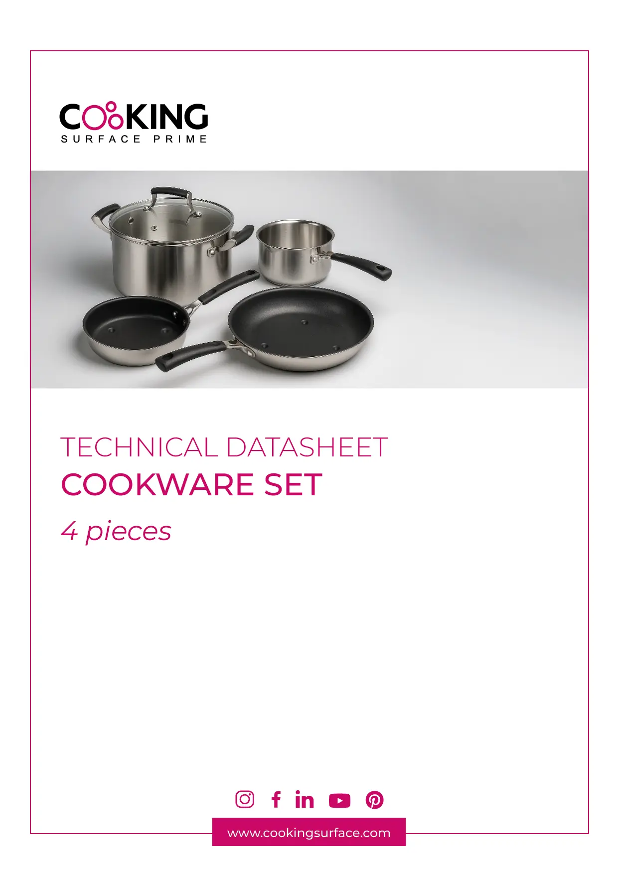 TECHNICAL DATASHEET COOKWARE 4P