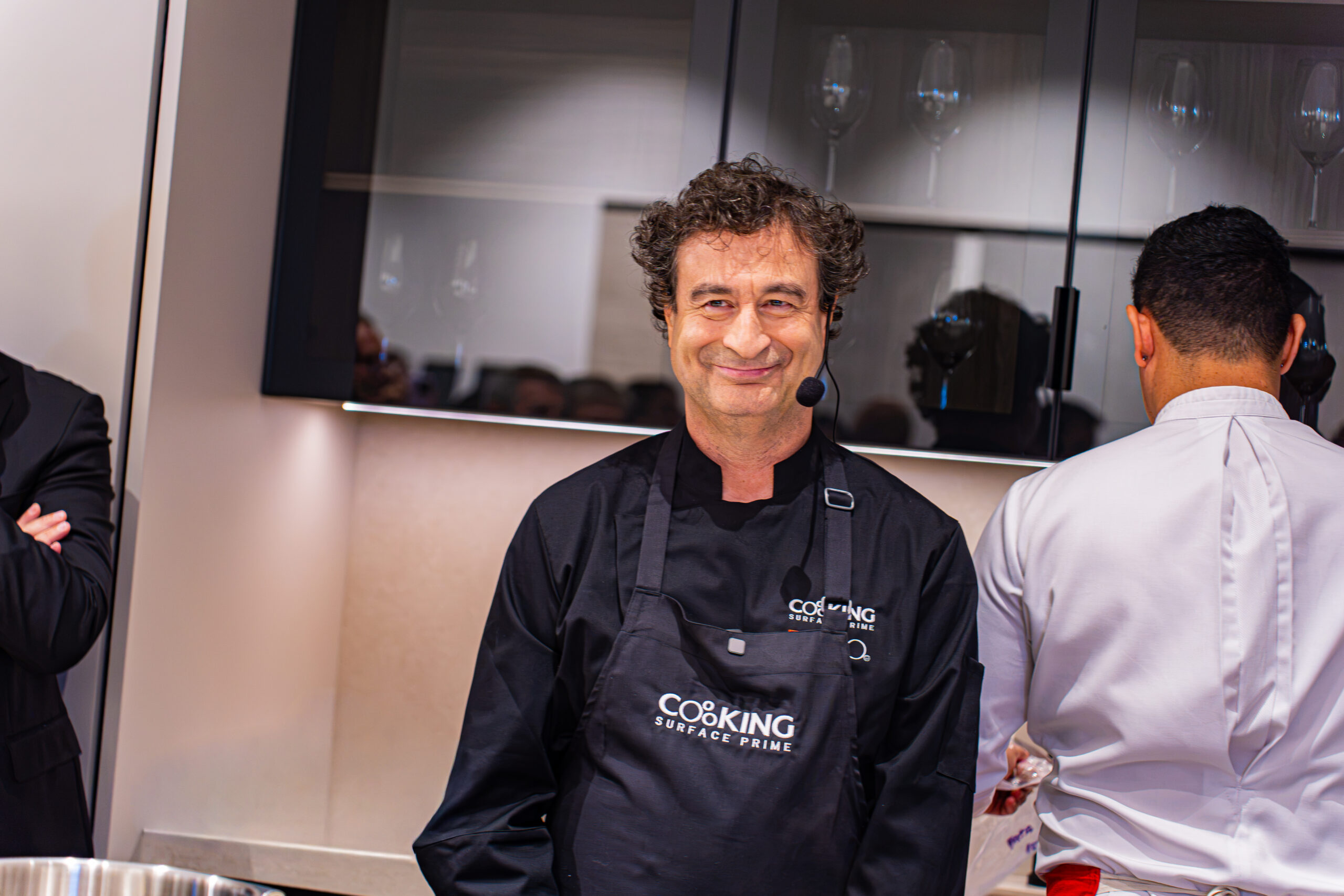 Pepe Rodríguez en el showcooking organizado en el nuevo showroom de Cooking Surface